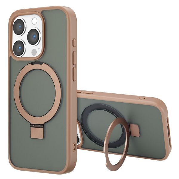 Accezz Ring Stand Backcover met MagSafe Apple iPhone 15 Pro - Brown