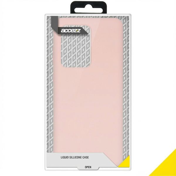Accezz Liquid Silicone Backcover Samsung Galaxy S20 Ultra - Roze