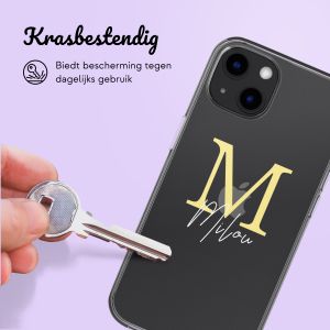 Gepersonaliseerd hoesje met letter iPhone 13 - Transparant