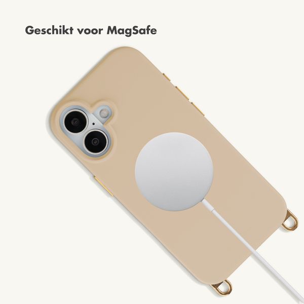 Selencia Rivièra MagSafe Backcover met afneembare haakjes Apple iPhone 16 - Milky Latte