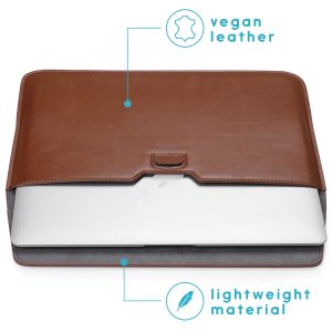 imoshion Vegan Lederen Laptop Sleeve 13-14 inch - Bruin