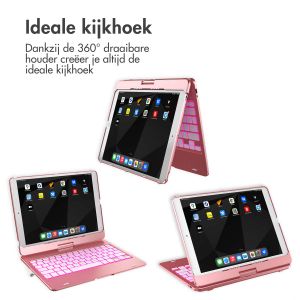 Accezz 360 Slim Keyboard Bookcase QWERTY iPad 10.2 inch (2019/2020/2021) / Air 5 (2022) / Air 4 (2020) / iPad Pro 10.5 (2017) - Rosé Goud