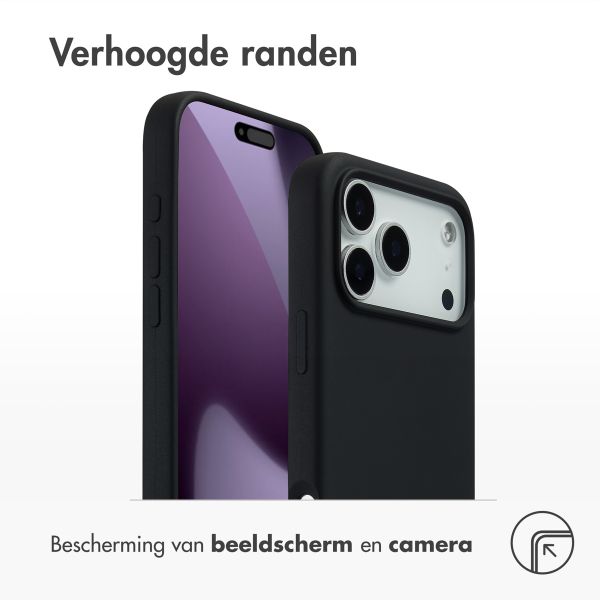 Accezz Liquid Silicone Backcover met MagSafe Apple iPhone 17 Pro Max - Zwart