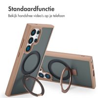 Accezz Ring Stand Backcover met MagSafe Samsung Galaxy S24 Ultra - Brown