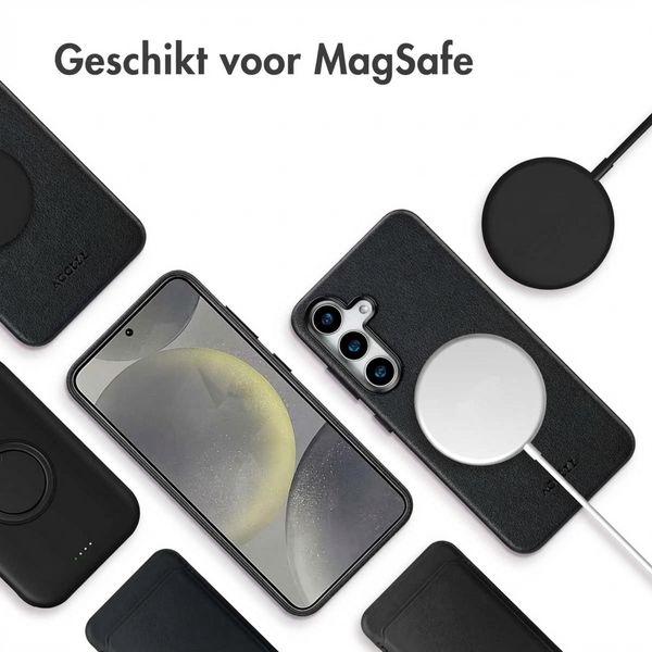 Accezz MagSafe Leather Backcover Samsung Galaxy S25 Plus - Onyx Black