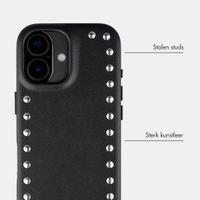 Selencia Studs Backcover met MagSafe Apple iPhone 17 - Velvet Black