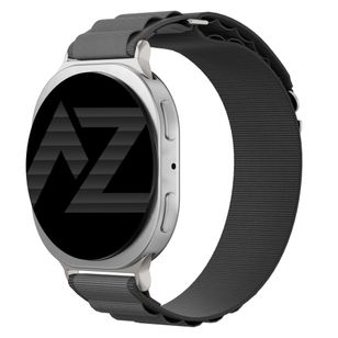 Accezz Nylon Alpine bandje Samsung Galaxy Watch 9 (40/44mm) / Watch 8 (40/44mm) / Classic (46mm) - Dark Grey