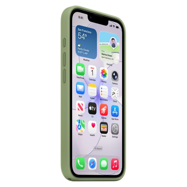 Apple Siliconenhoesje met MagSafe Apple iPhone 17e - Light Moss
