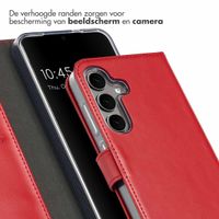 Selencia Echt Leren Bookcase Samsung Galaxy S25 Plus - Rood