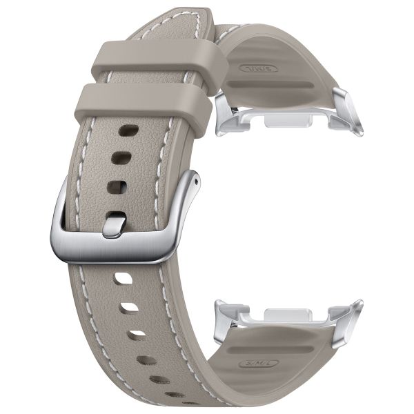 Samsung Originele Hybrid Vegan Leather Band Galaxy Watch 8 40/44 mm / Classic 46 mm - S/M/L - Taupe