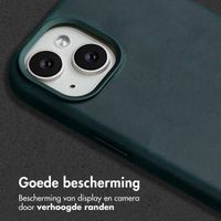 Accezz Vintage Leather Magsafe Backcover iPhone 15 - Smokey Green