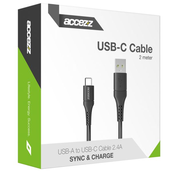 Accezz USB-C naar USB kabel - 2 meter - Wit