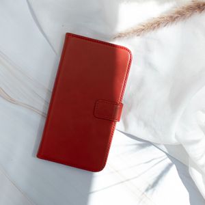 Selencia Echt Lederen Bookcase Samsung Galaxy S10e - Rood