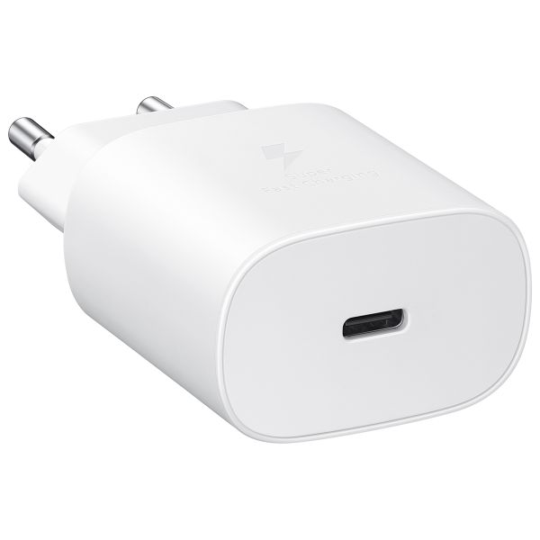 Samsung Originele Fast Charging Adapter USB-C Oplader in Fabrieksverpakking - 25 Watt - Wit