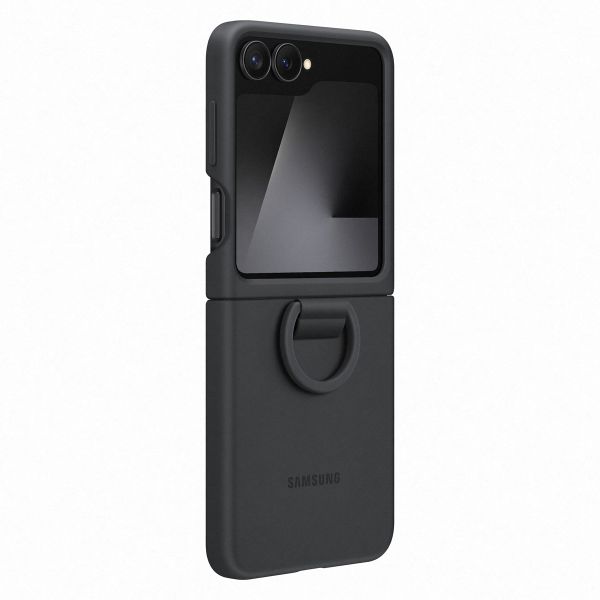 Samsung Originele Silicone Cover Ring Samsung Galaxy Z Flip 6 / Flip 7 FE - Black