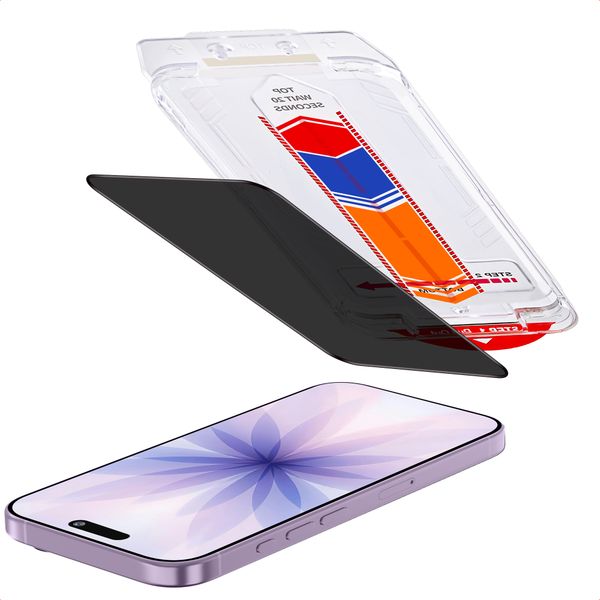 Accezz Gehard Glas Privacy Screenprotector + Applicator Apple iPhone 17
