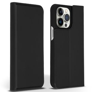 Accezz Premium Leather Slim Bookcase Apple iPhone 14 Pro Max - Zwart