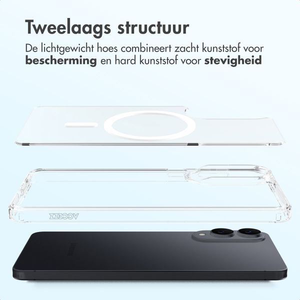 Accezz Xtreme Impact Backcover met MagSafe Samsung Galaxy S25 Edge - Transparant
