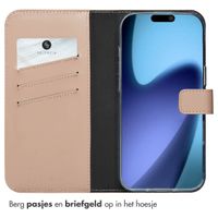 Selencia Echt Leren Bookcase Apple iPhone 17 Air - Dusty Pink
