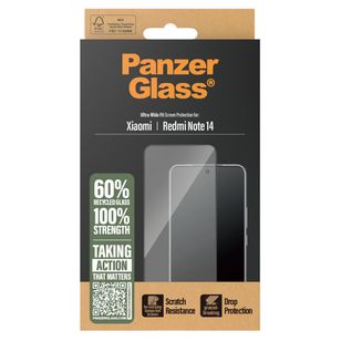 PanzerGlass Ultra-Wide Fit Anti-Bacterial Screenprotector Xiaomi Redmi Note 14 (4G)
