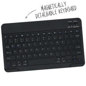 Accezz QWERTZ Bluetooth Keyboard Bookcase iPad 9 (2021) 10.2 inch / iPad 8 (2020) 10.2 inch / iPad 7 (2019) 10.2 inch 