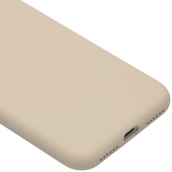 Accezz Liquid Silicone Backcover Apple iPhone SE (2022 / 2020) / 8 / 7 - Stone
