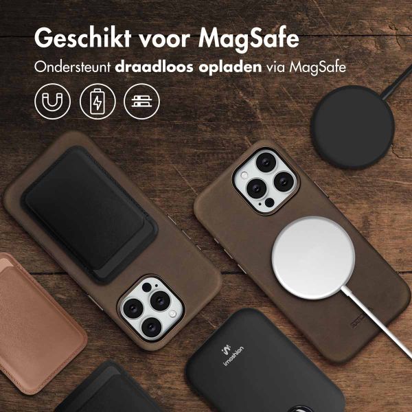 Accezz Vintage Leather MagSafe Backcover Apple iPhone 15 Pro Max - Rustic Brown
