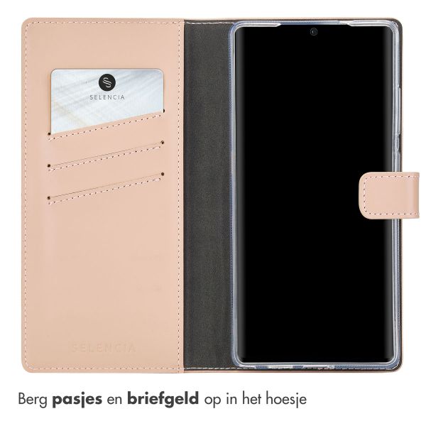 Selencia Echt Leren Bookcase Samsung Galaxy S25 Ultra - Dusty Pink