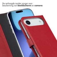 Selencia Echt Leren Bookcase Apple iPhone 17 Air - Rood