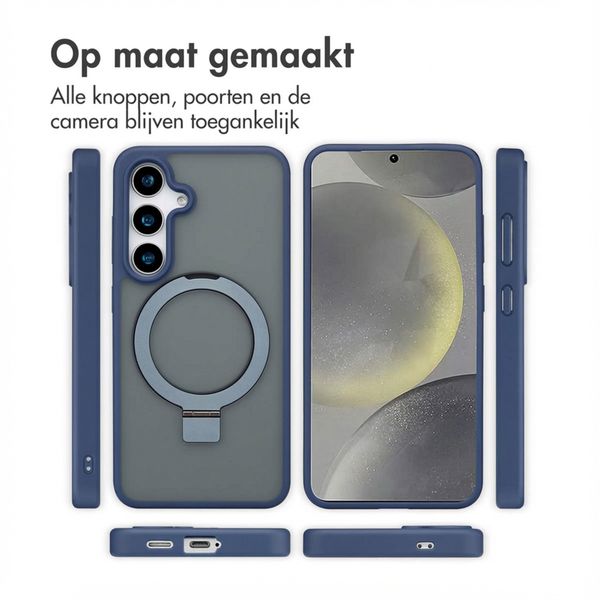 Accezz Ring Stand Backcover met MagSafe Samsung Galaxy S24 - Blauw