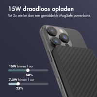 Accezz Kevlar Powerbank 5.000 mAh - MagSafe en Qi2 - Zwart