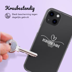 Gepersonaliseerd hoesje met sierlijk hartje iPhone 13 - Transparant