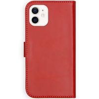 Selencia Echt Leren Bookcase Apple iPhone 12 Mini - Rood