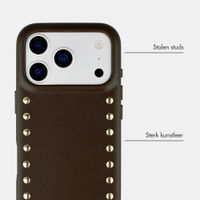 Selencia Studs Backcover met MagSafe Apple iPhone 17 Pro Max - Cacao Crush