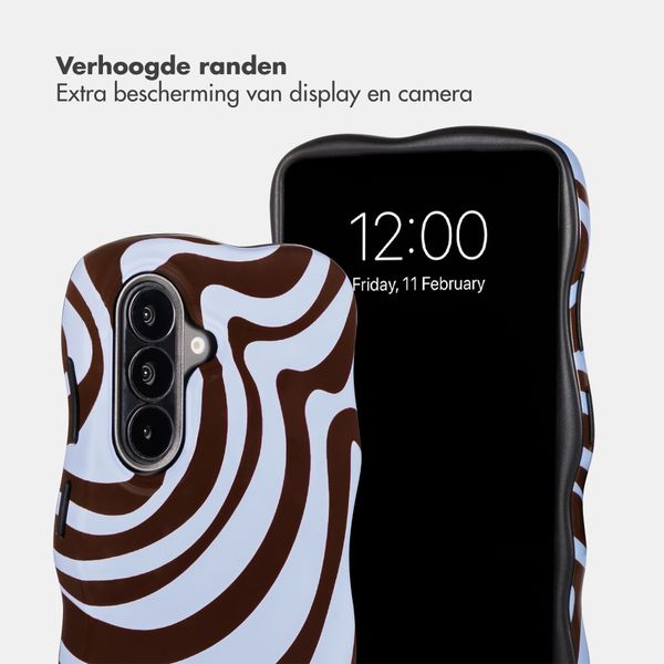 Selencia Vivid Wavy Backcover met MagSafe Samsung Galaxy A57 (5G) - Dream Swirl Chocolate