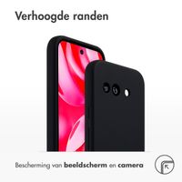 Accezz Liquid Silicone Backcover Google Pixel 9a - Zwart