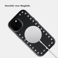 Selencia Studs Backcover met MagSafe Apple iPhone 15 - Velvet Black