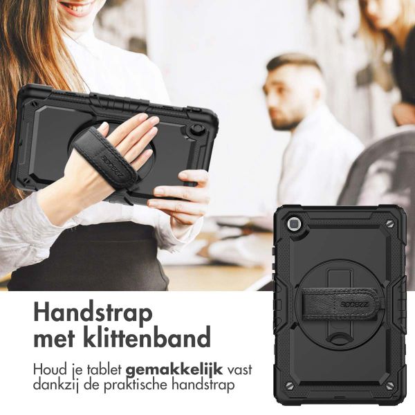 Accezz Rugged Backcover met schouderstrap Samsung Galaxy Tab A7 Lite - Zwart