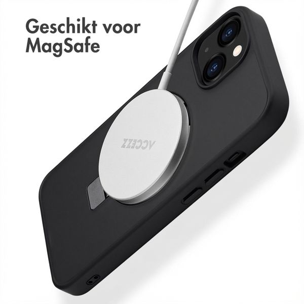 Accezz Ring Stand Backcover met MagSafe Apple iPhone 14 - Zwart