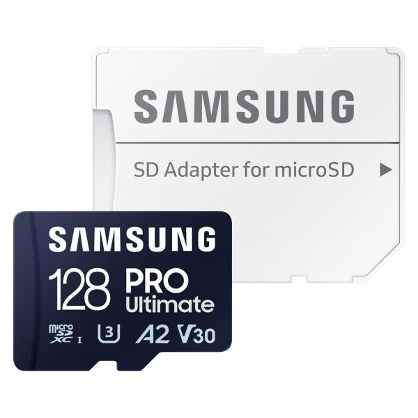 Samsung PRO Ultimate microSD - 128GB - inclusief SD adapter - UHS-I/U3/Full HD/4K UHD