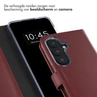 Selencia Echt Leren Bookcase Samsung Galaxy S26 - Burgundy