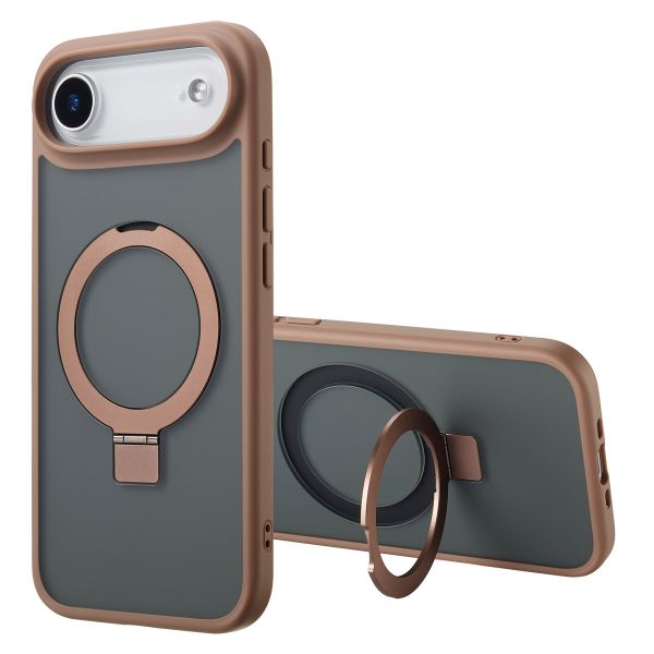 Accezz Ring Stand Backcover met MagSafe Apple iPhone 17 Air - Bruin