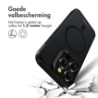 Accezz Rugged Frosted MagSafe Backcover iPhone 15 Pro - Zwart