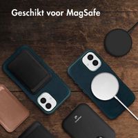 Accezz Vintage Leather Magsafe Backcover Apple iPhone 16 - Smokey Green