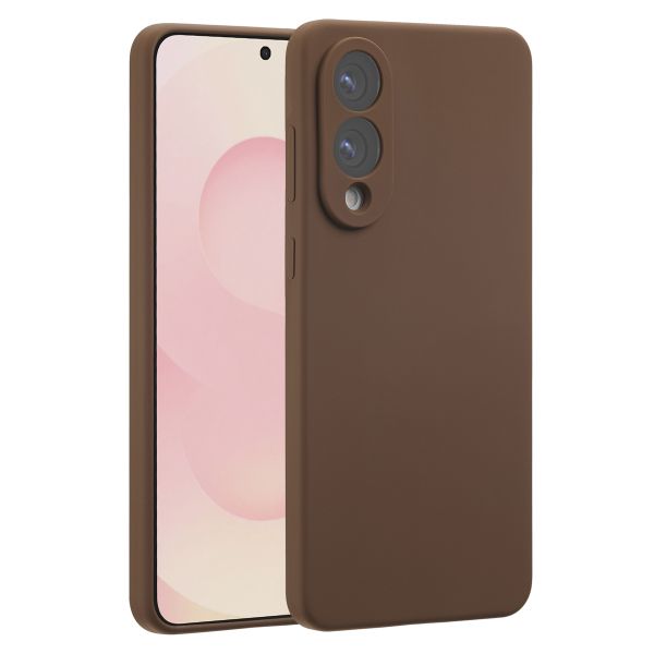 Accezz Liquid Silicone Backcover met MagSafe Samsung Galaxy S25 Edge - New Tea Brown