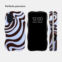 Selencia Vivid Wavy Backcover met MagSafe Apple iPhone 17 - Dream Swirl Chocolate