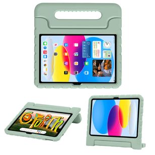 Accezz Kidsproof Backcover met handvat iPad 10 (2022) 10.9 inch - Olijfgroen