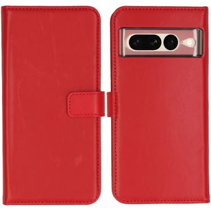 Selencia Echt Leren Bookcase Google Pixel 7 Pro - Rood