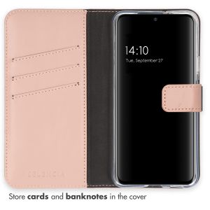 Selencia Echt Lederen Bookcase Samsung Galaxy S22 - Dusty Pink