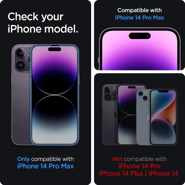 Spigen GLAStR EZ Fit Screenprotector + Applicator 2-pack Apple iPhone 14 Pro Max